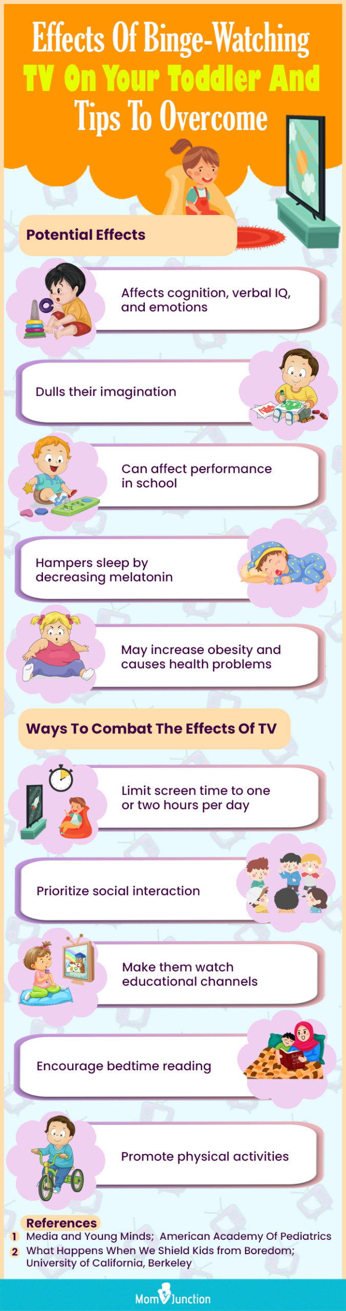 effects of binge watching tv on your toddler and tips to overcome (infographic)