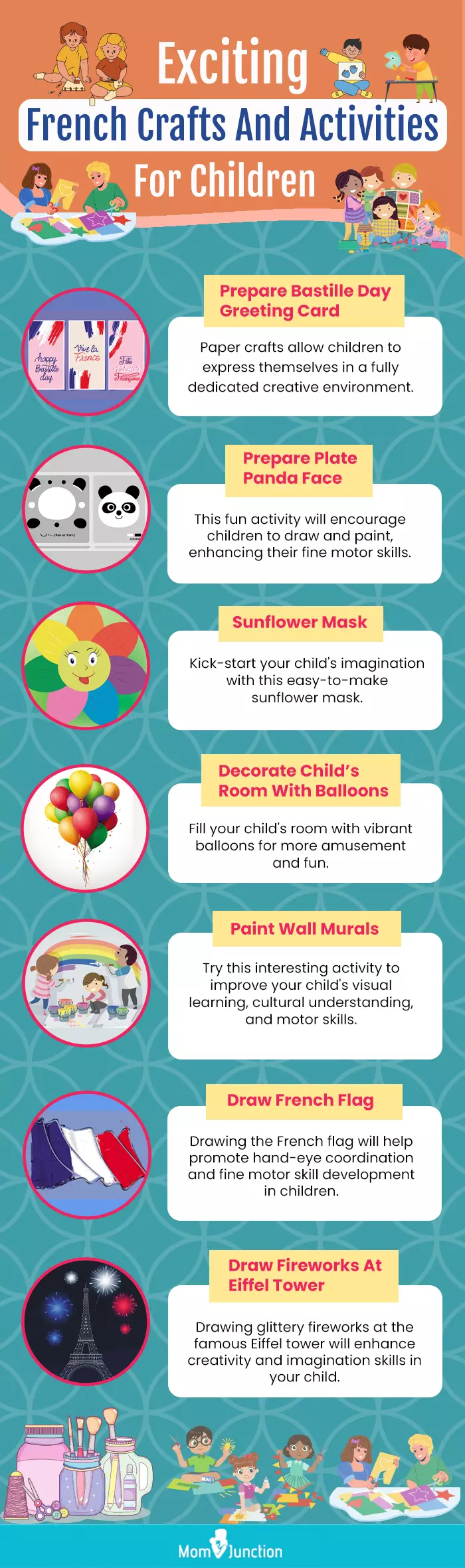 exciting french crafts and activities for children (infographic)