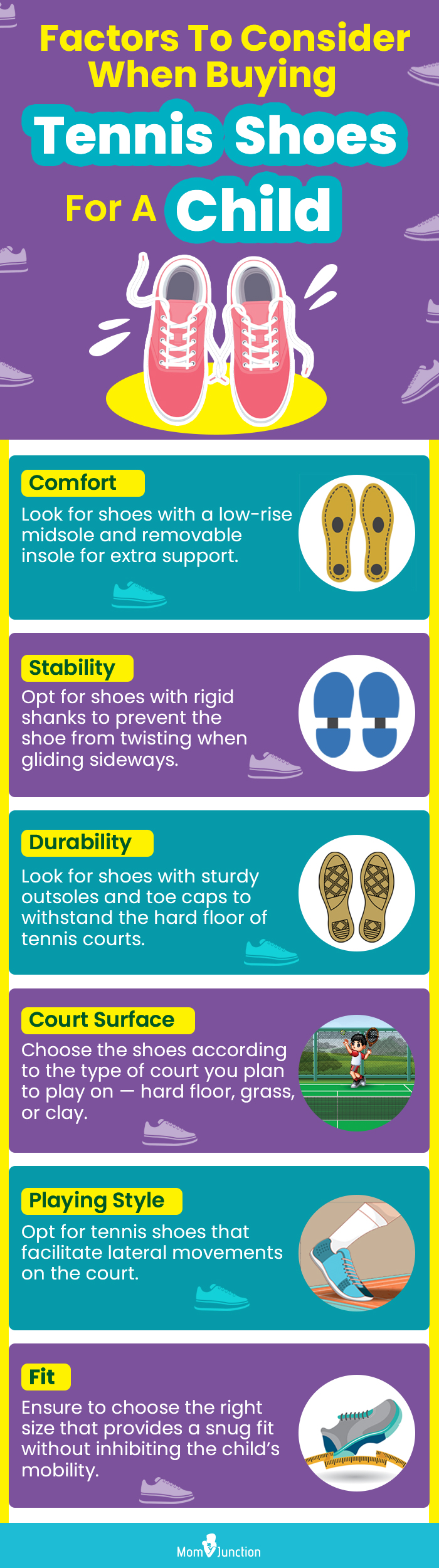 Factors To Consider When Buying Tennis Shoes For A Child (infographic)
