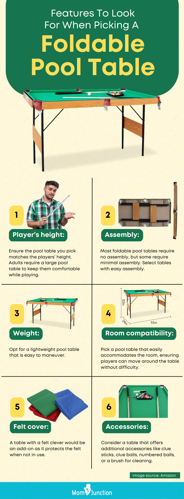 Features To Look For When Picking A Foldable Pool Table