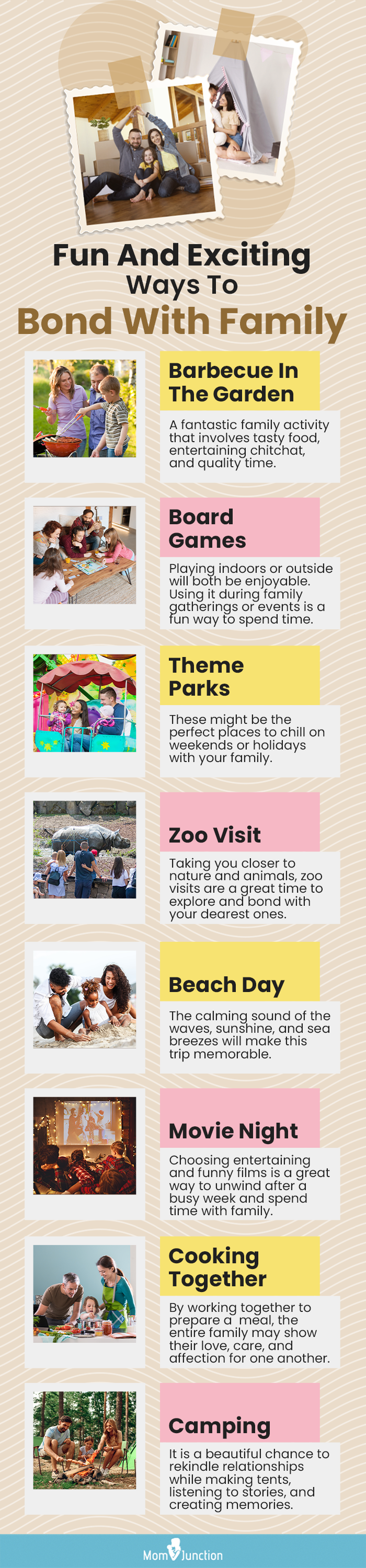 fun and exciting ways to bond with family (infographic)