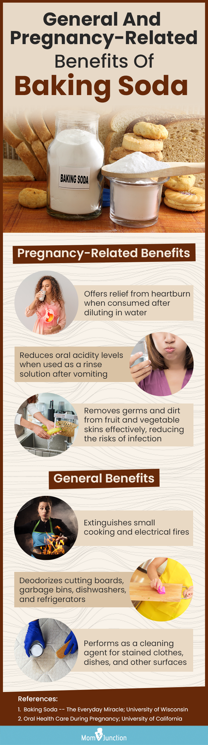 general and pregnancy related benefits of baking soda (infographic)