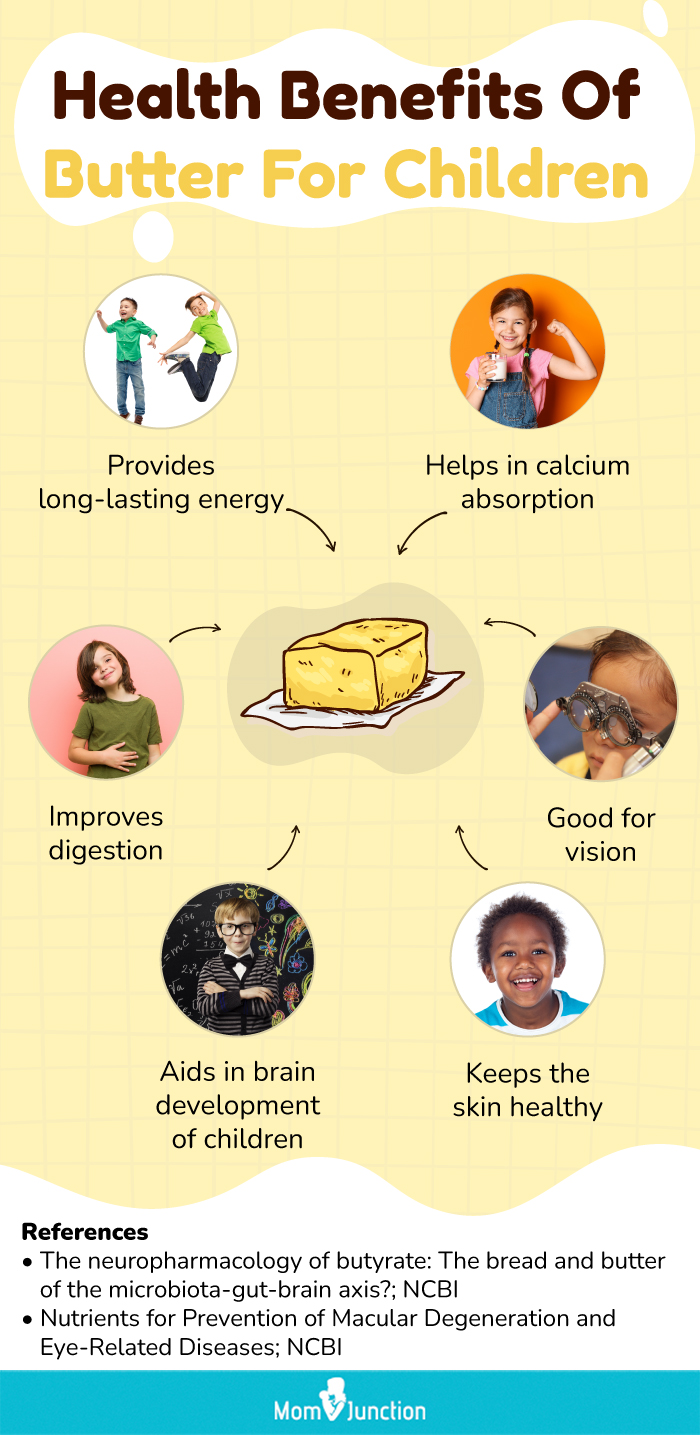 health benefits of butter for children (infographic)