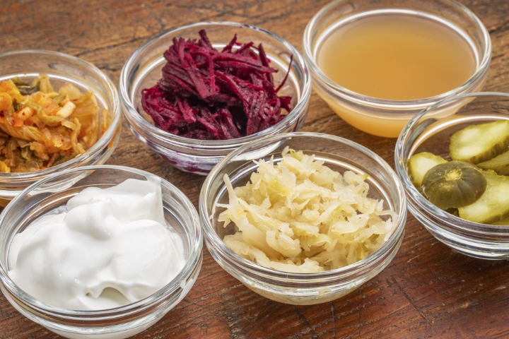 Other probiotic foods may be used instead of kombucha.