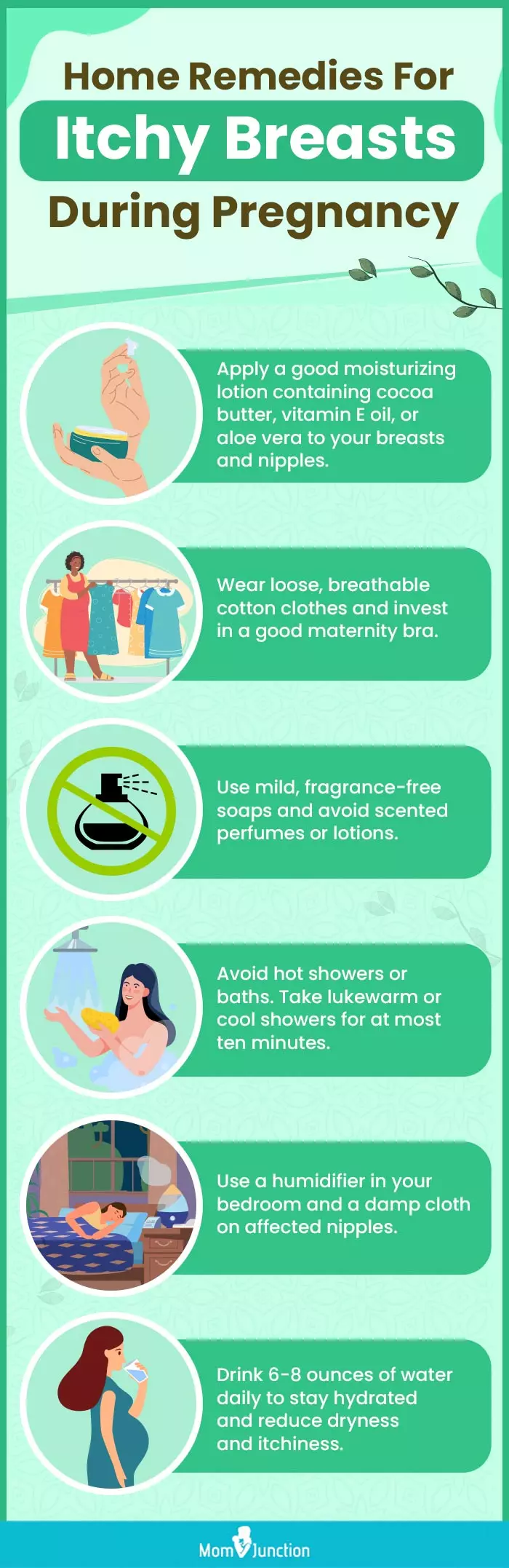 home remedies for itchy breasts during pregnancy (infographic)