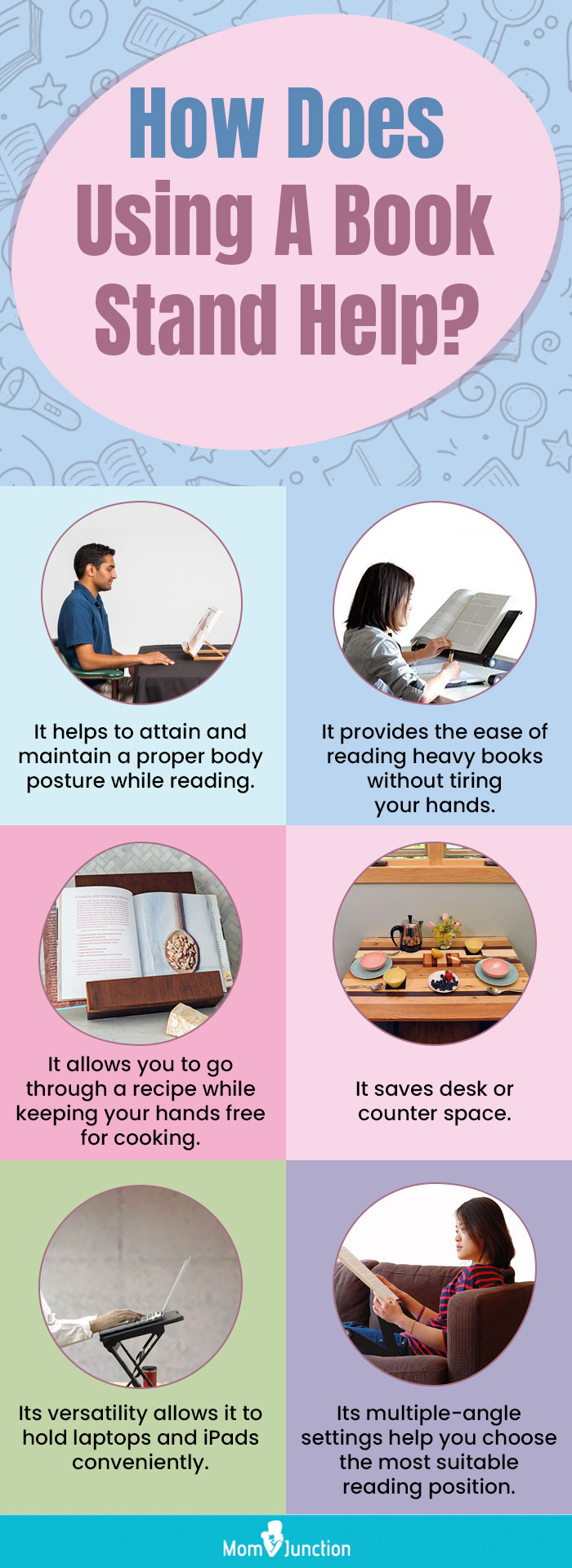 How Does Using A Book Stand Help? (infographic)