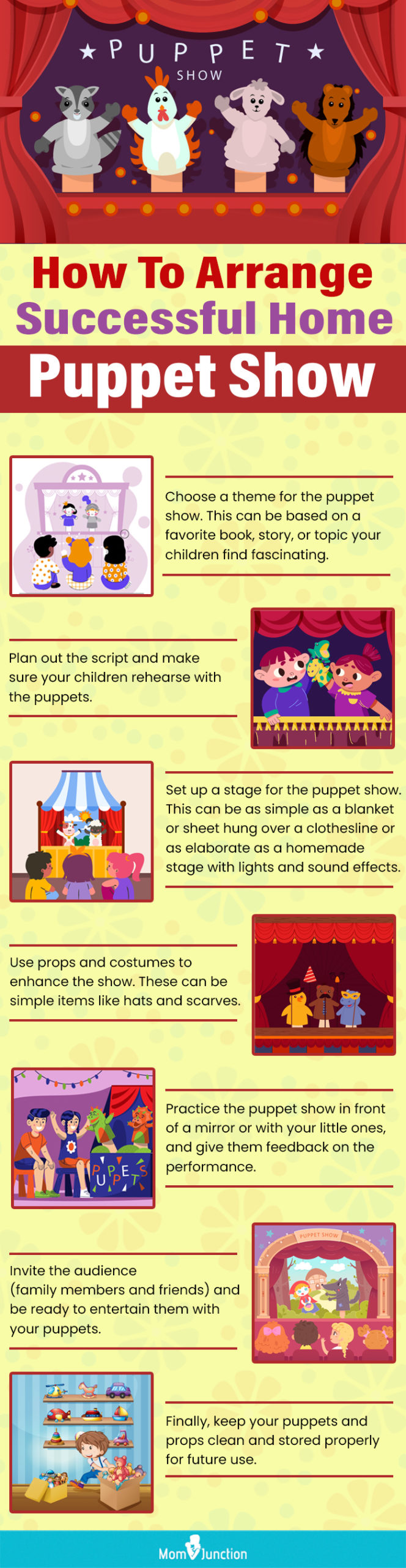 how to arrange successful home puppet (infographic)