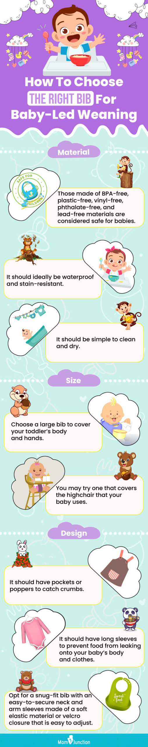 How To Choose The Right Bib For Baby Led Weaning (infographic)