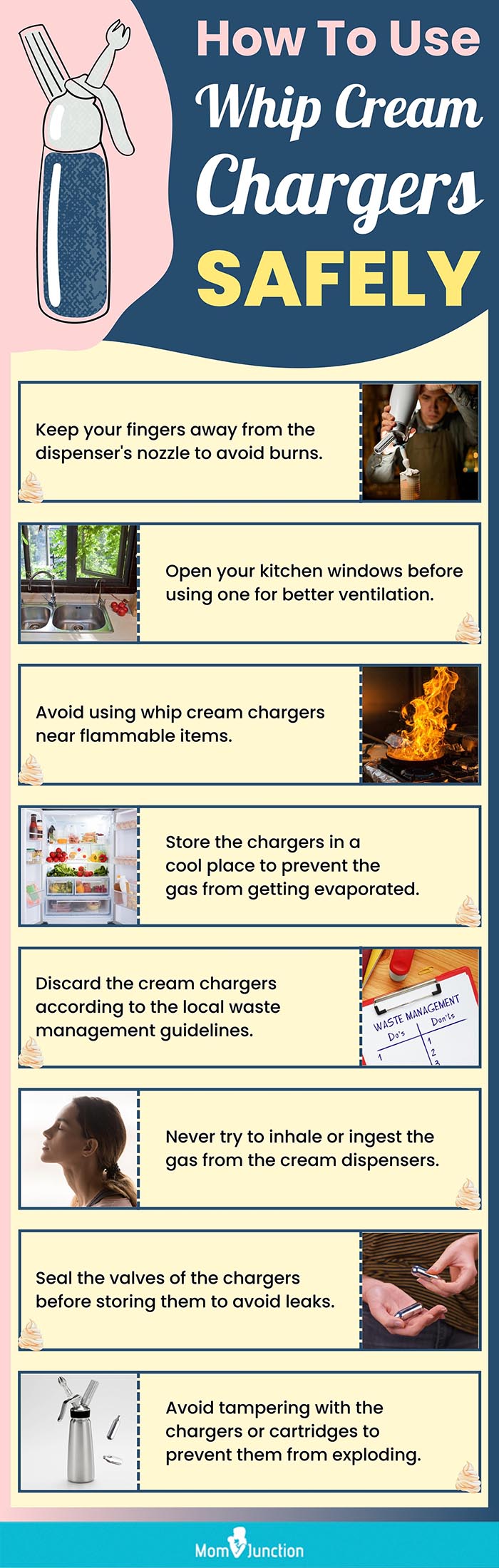 How To Use Whip Cream Chargers Safely (infographic)