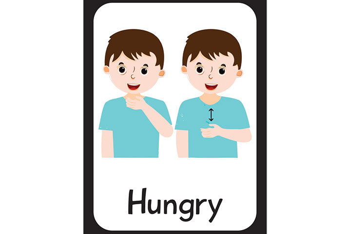 Hungry in sign language