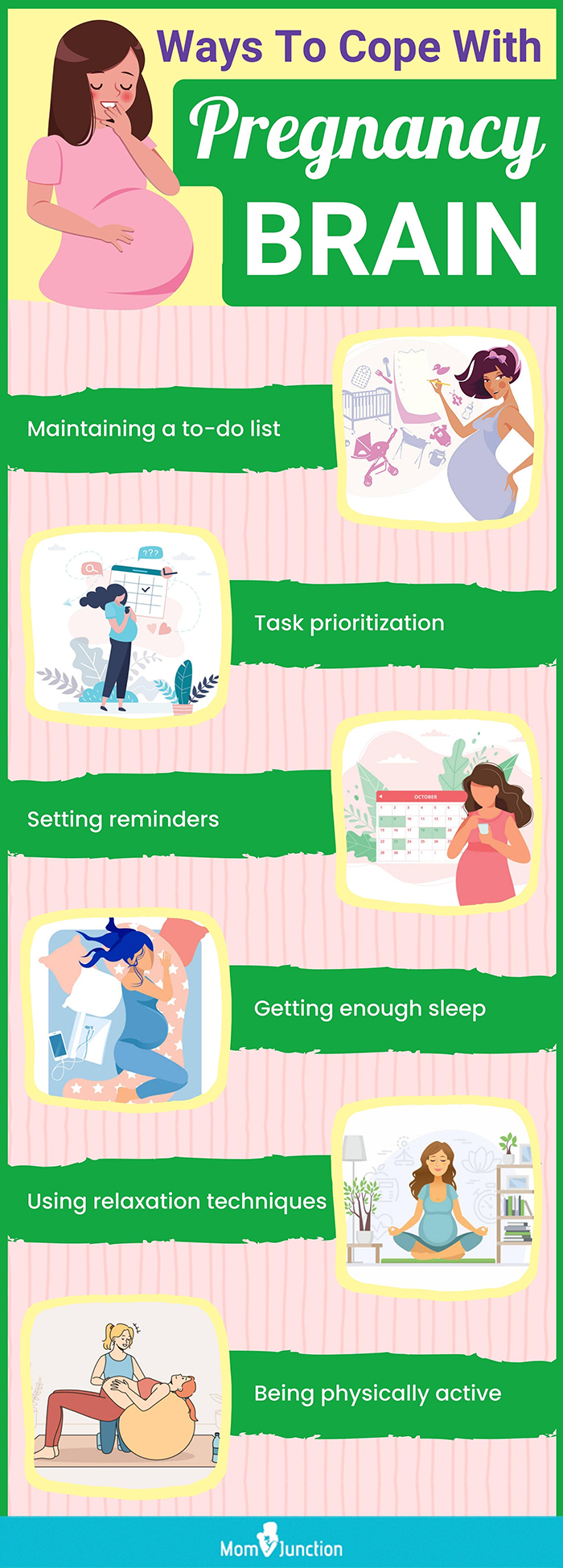 ways to cope with pregnancy brain (infographic)