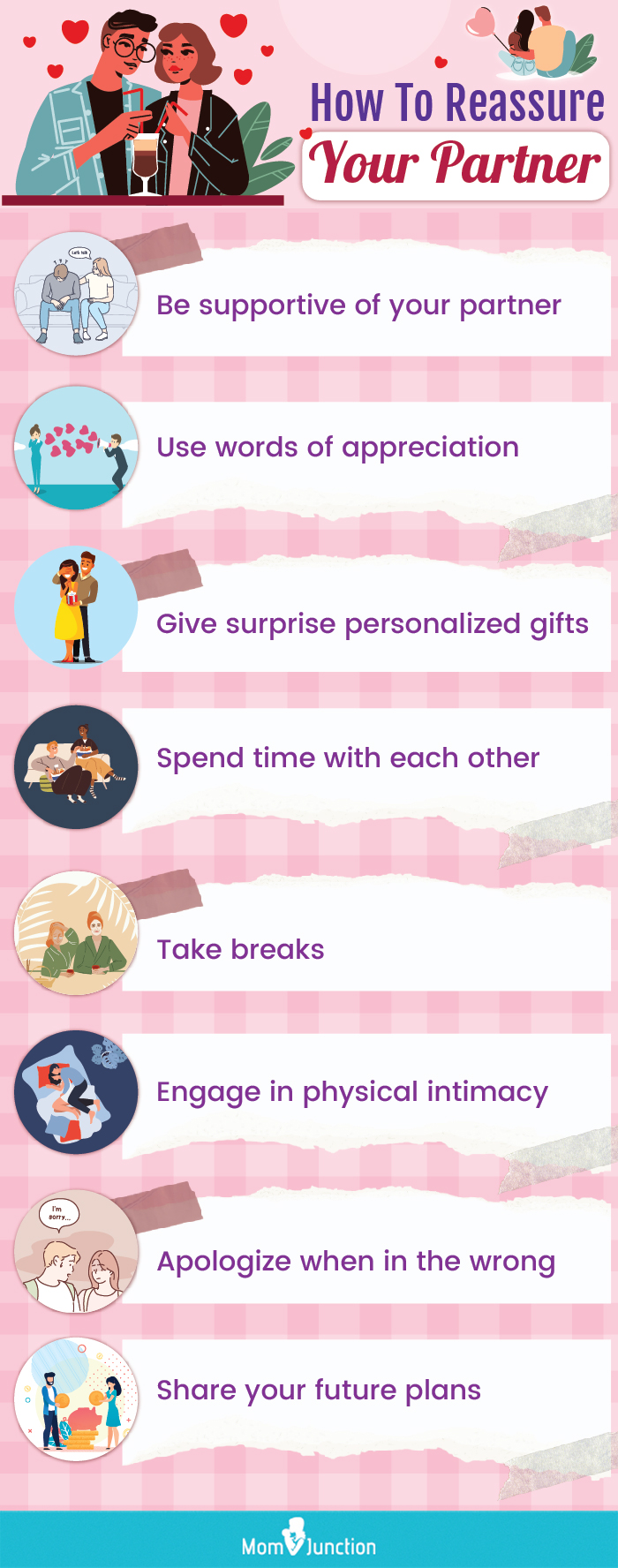 ways to give reassurance in a relationship (infographic)