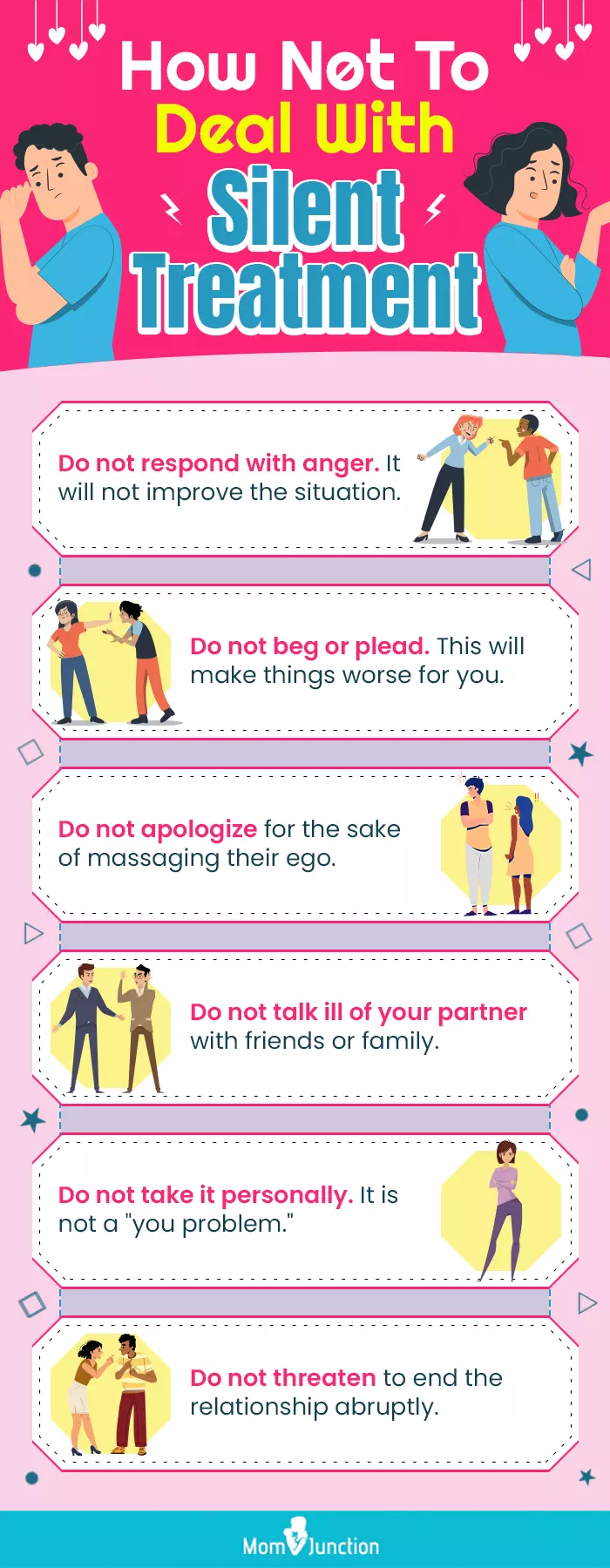 how not to deal with silent treatment (infographic)