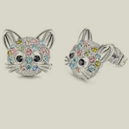 Lanqueen Cute Cat Stud Earrings