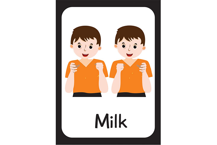 Milk in sign language