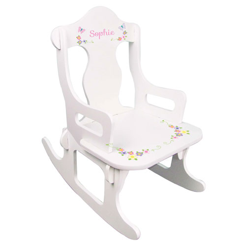 MyBambino Personalized Child's Butterfly Puzzle Rocking Chair