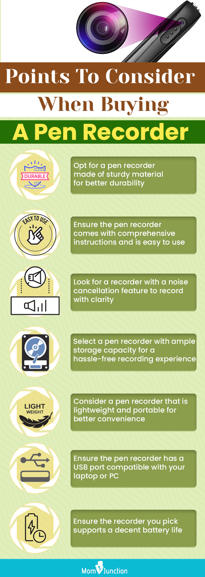 Points To Consider When Buying A Pen Recorder (infographic)