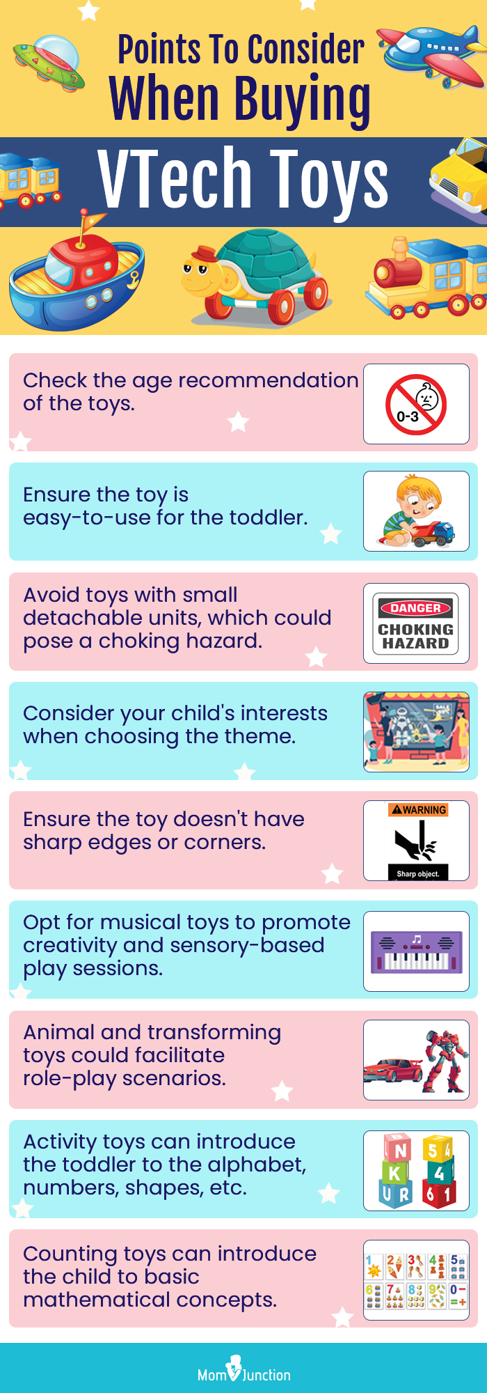 Points To Consider When Buying VTech Toys (infographic)