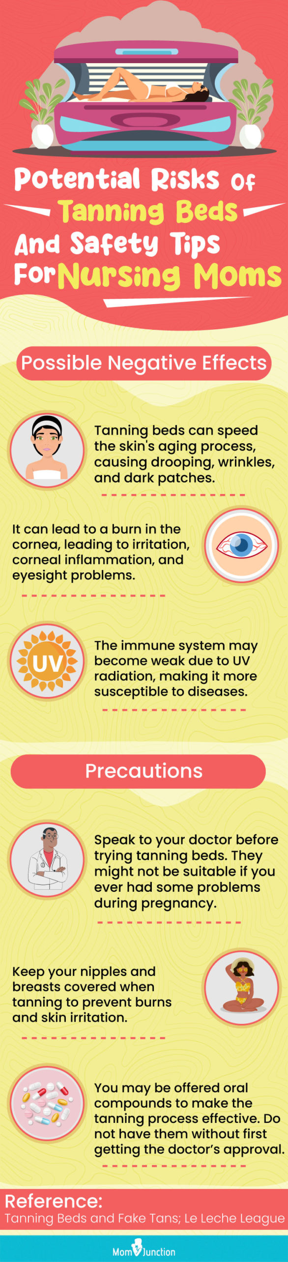potential risks of tanning beds and safety tips for nursing moms (infographic)