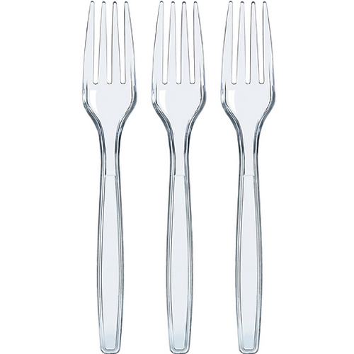 Prestee Clear Plastic Forks
