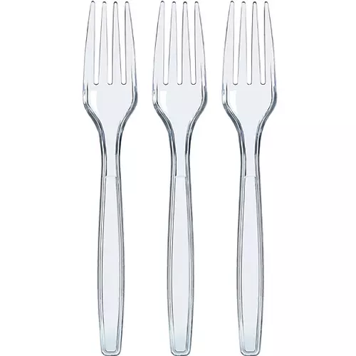 Prestee Clear Plastic Forks