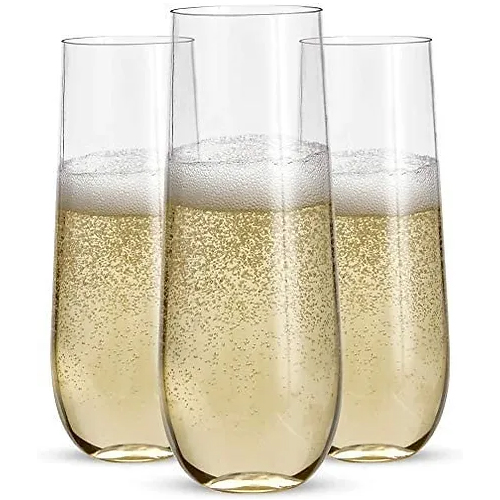 Prestee Plastic Champagne Glasses