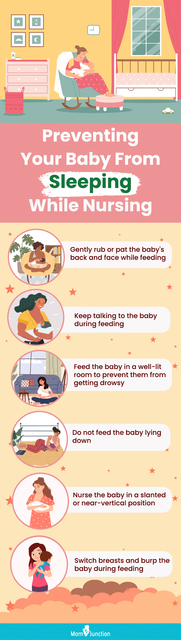 preventing your baby from sleeping while nursing (infographic)