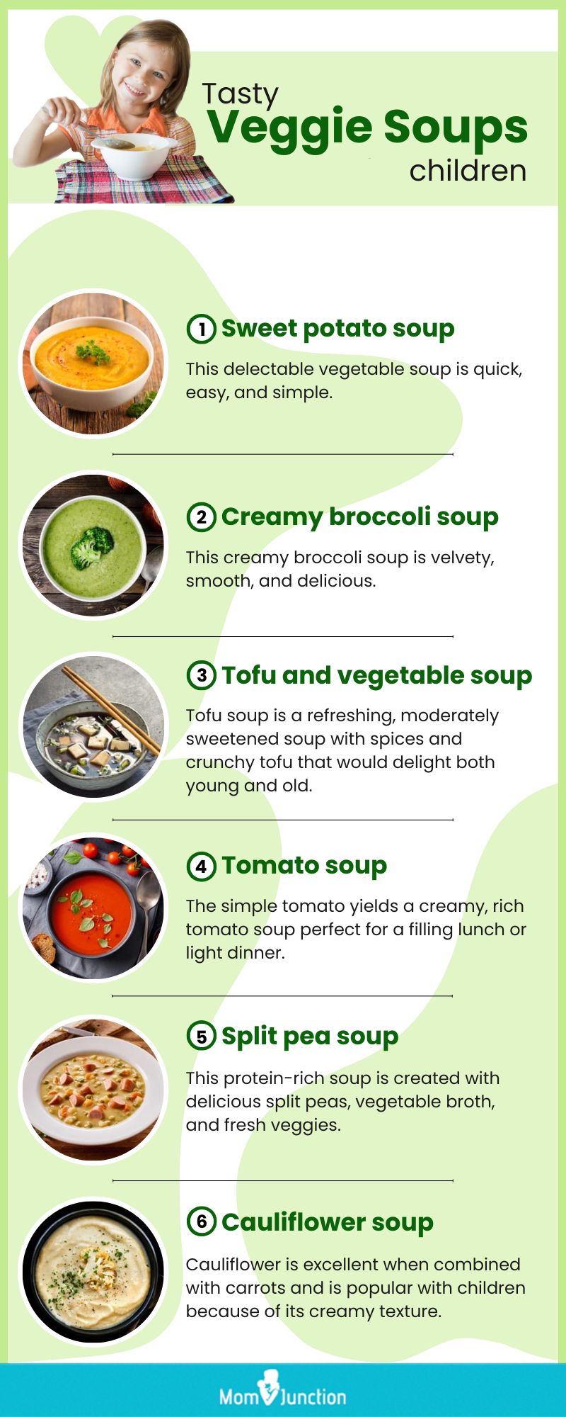 tasty veggie soup for children (infographic)
