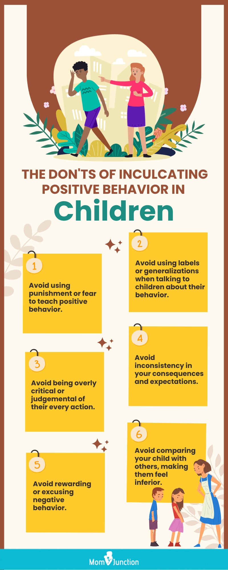the donts of inculating positive behavior in children (infographic)