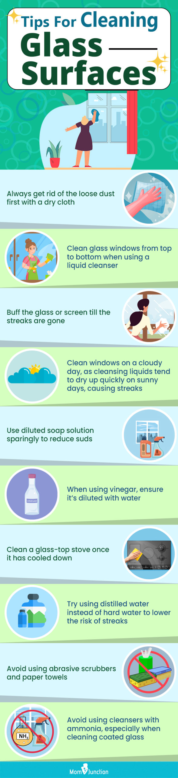 Tips For Cleaning Glass Surfaces (Infographic)