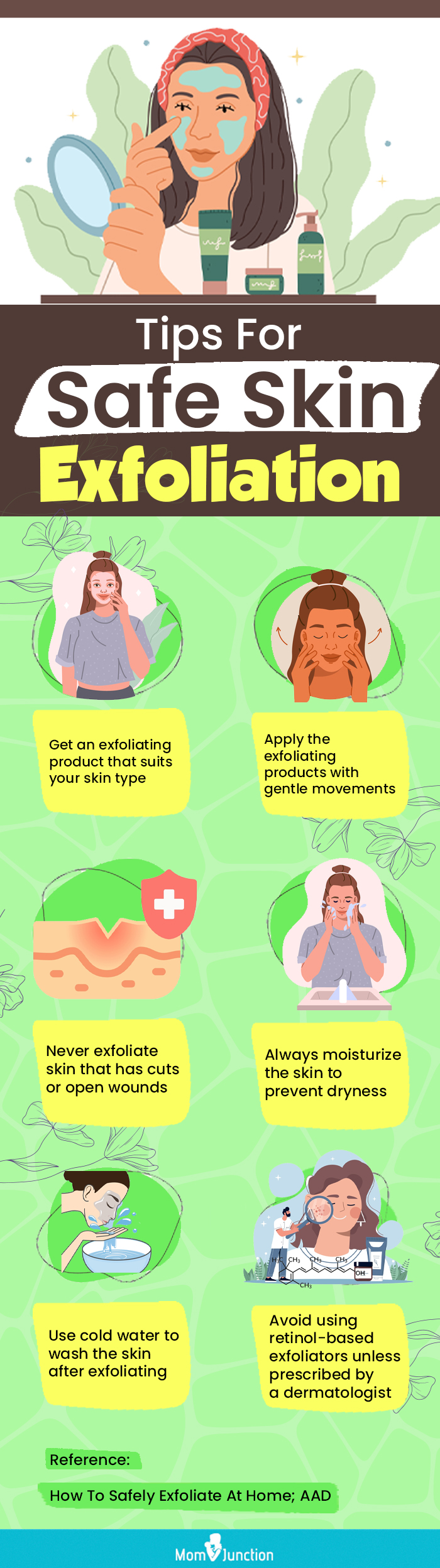 Tips For Safe Skin Exfoliation (infographic)