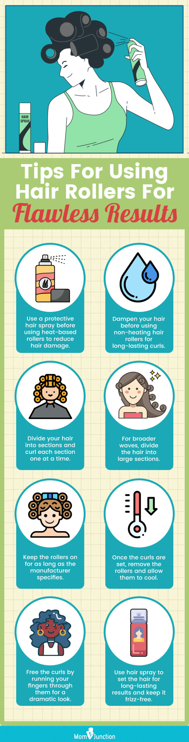 Tips For Using Hair Rollers For Flawless Results (Infographic)