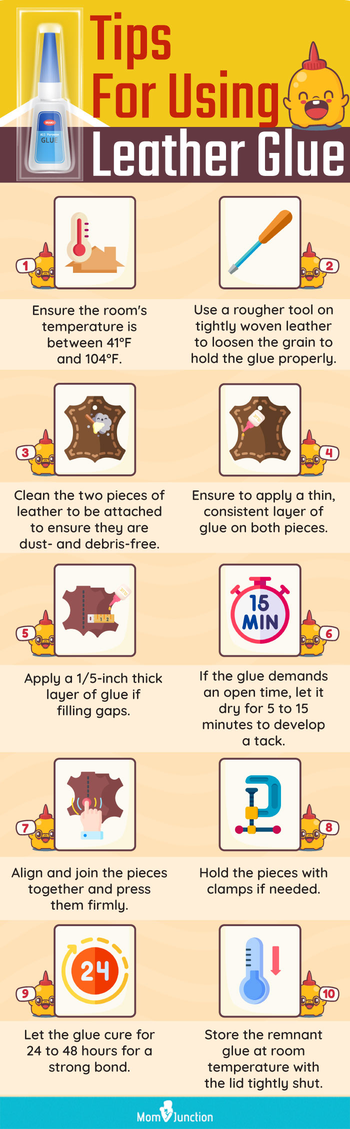 Tips For Using Leather Glue (infographic)