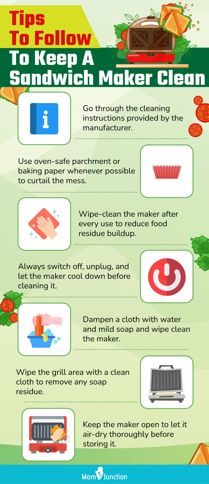 Tips To Follow To Keep A Sandwich Maker Clean (infographic)