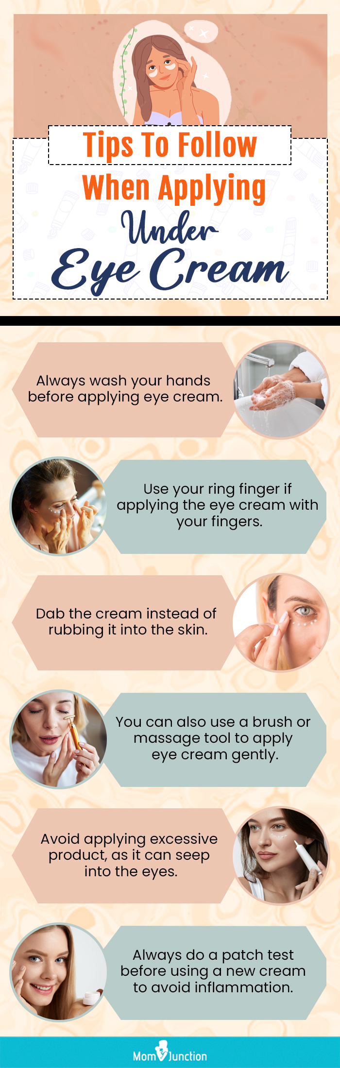 Tips To Follow When Applying Under Eye Cream (Infographic)