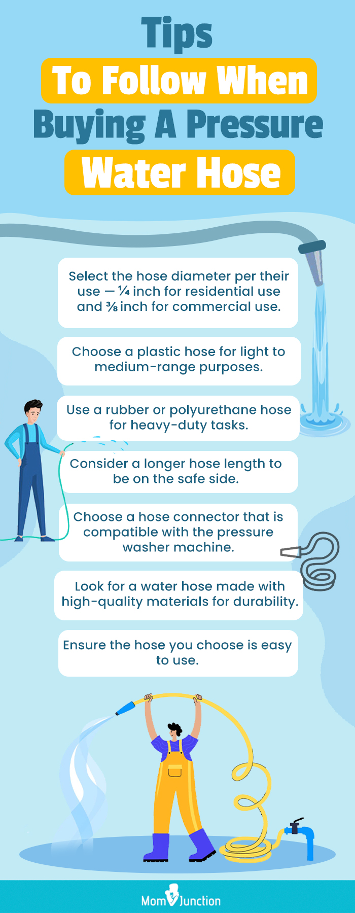 Tips To Follow When Buying A Pressure Water Hose (infographic)