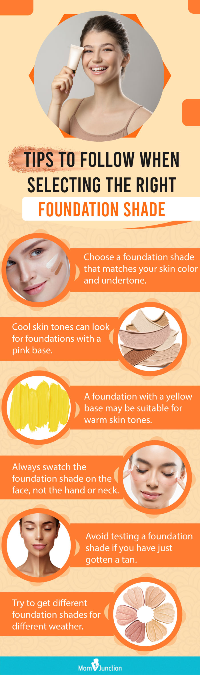 Tips To Follow When Selecting The Right Foundation Shade (infographic)