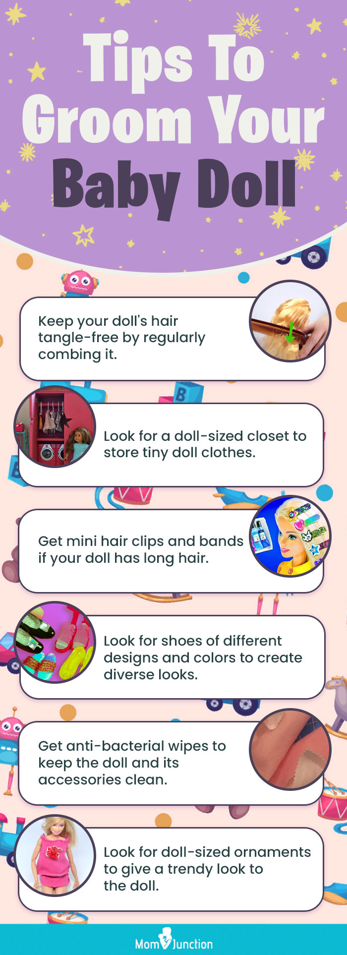 Tip To Groom Your Baby Doll (infographic)