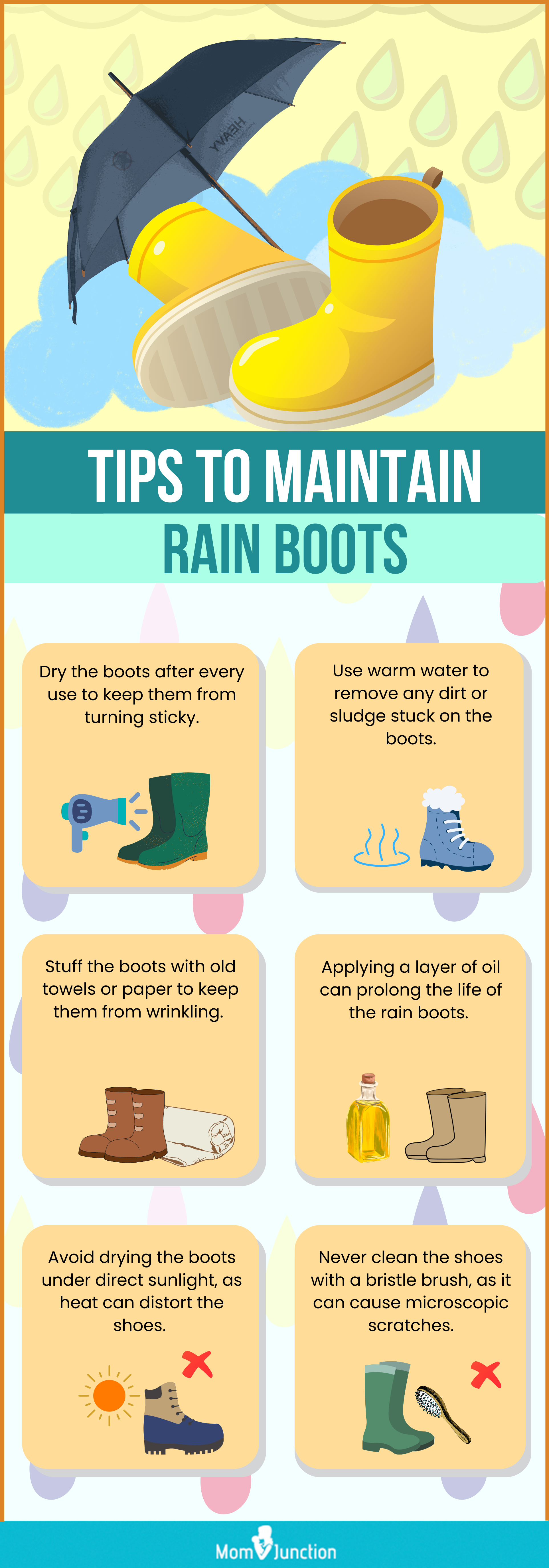 Tips To Maintain Rain Boots (infographic)