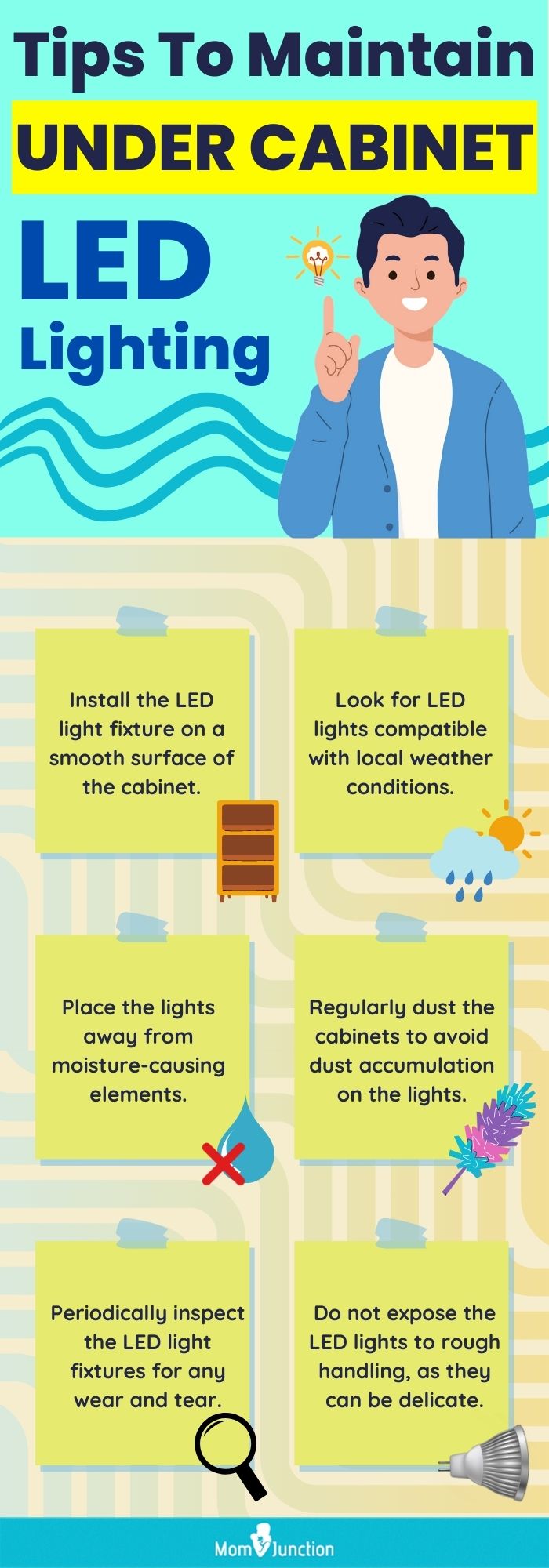 Tips To Maintain Under Cabinet LED Lighting (infographic)