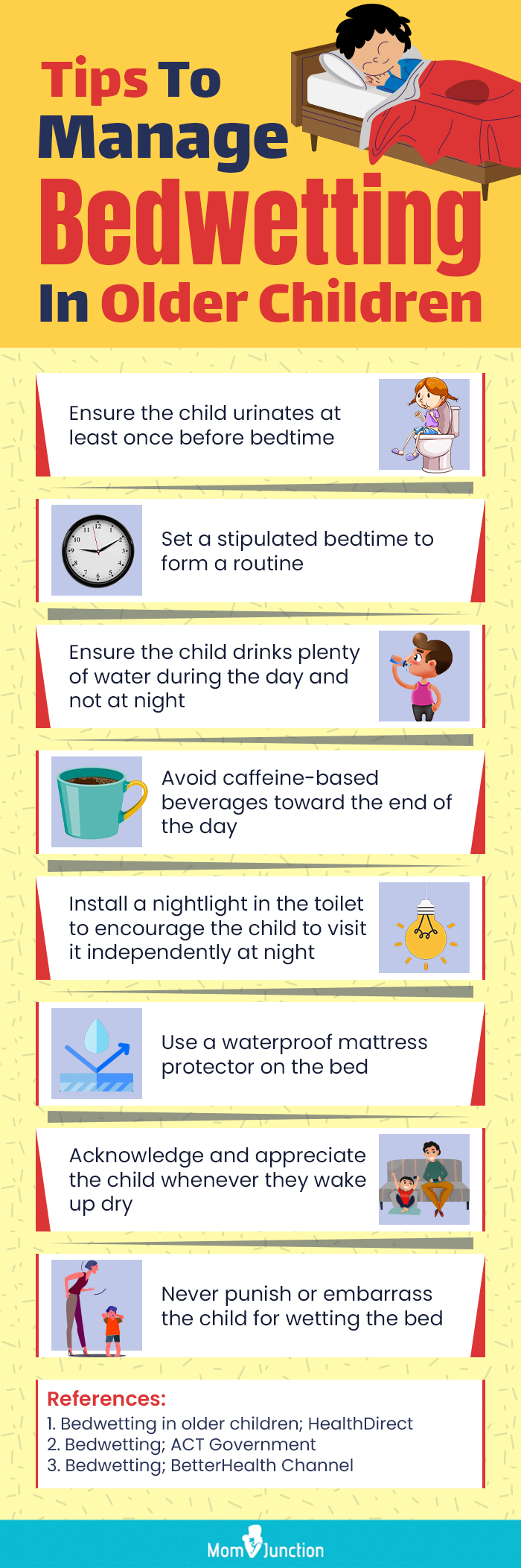 Tips To Manage Bedwetting In Older Children (Infographic)