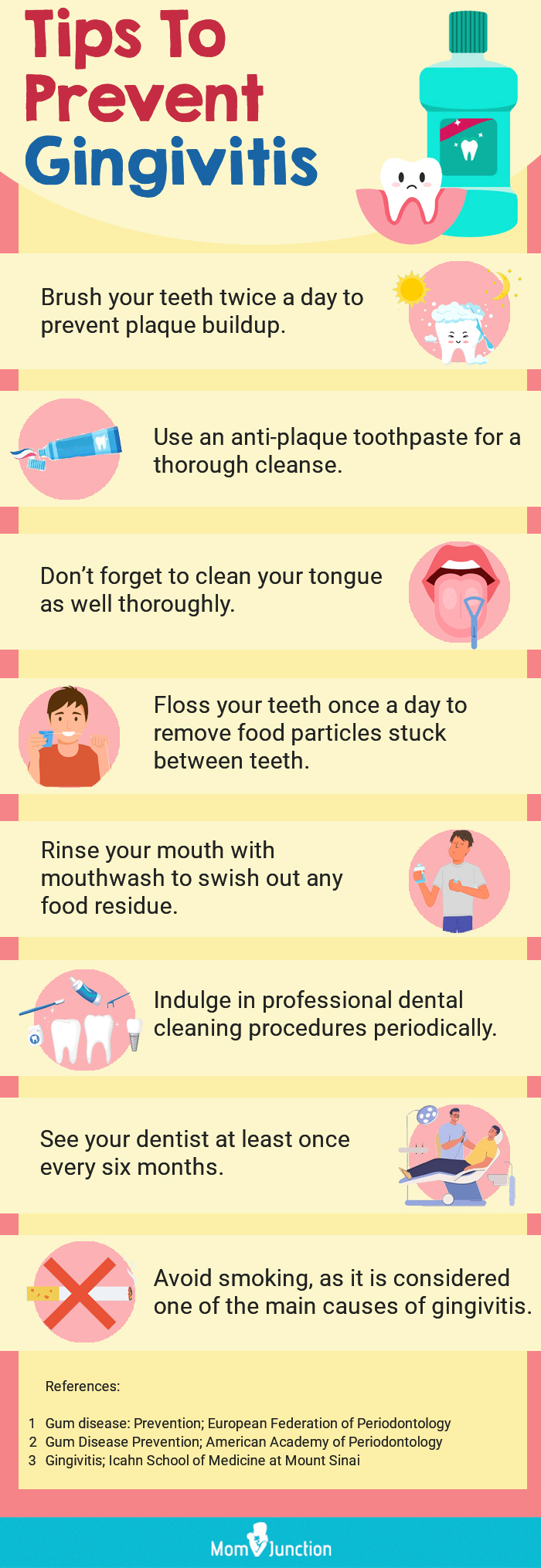 Tips To Prevent Gingivitis (infographic)