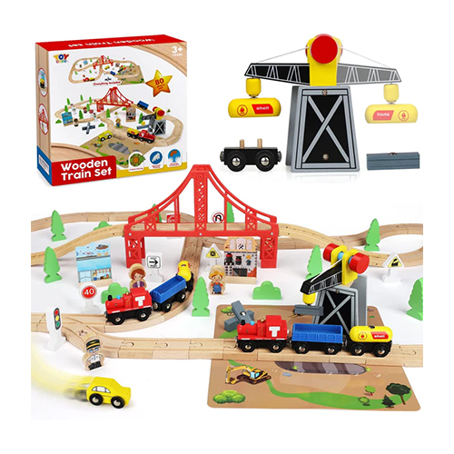 Toy Life Wooden Train Set