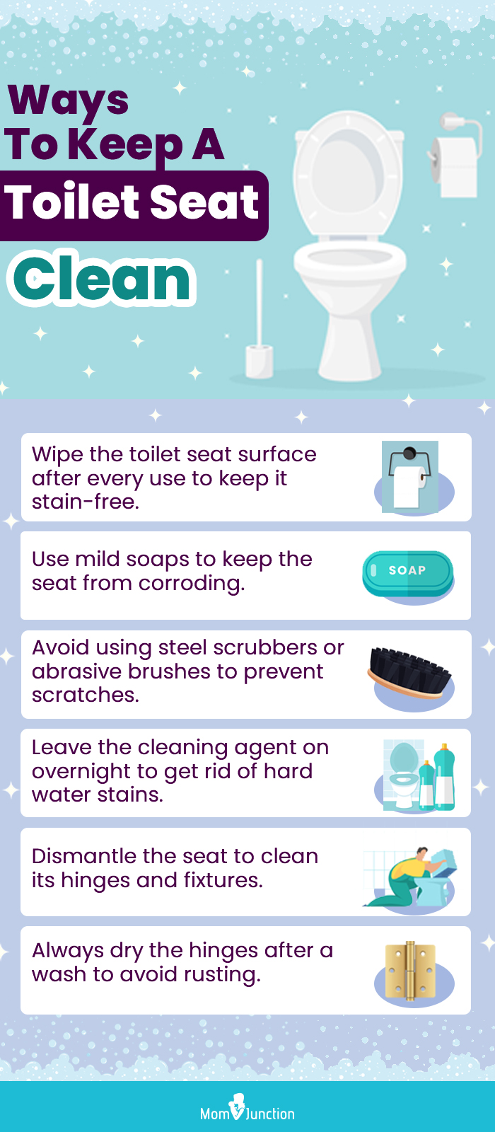 Ways To Keep A Toilet Seat Clean (Infographic)