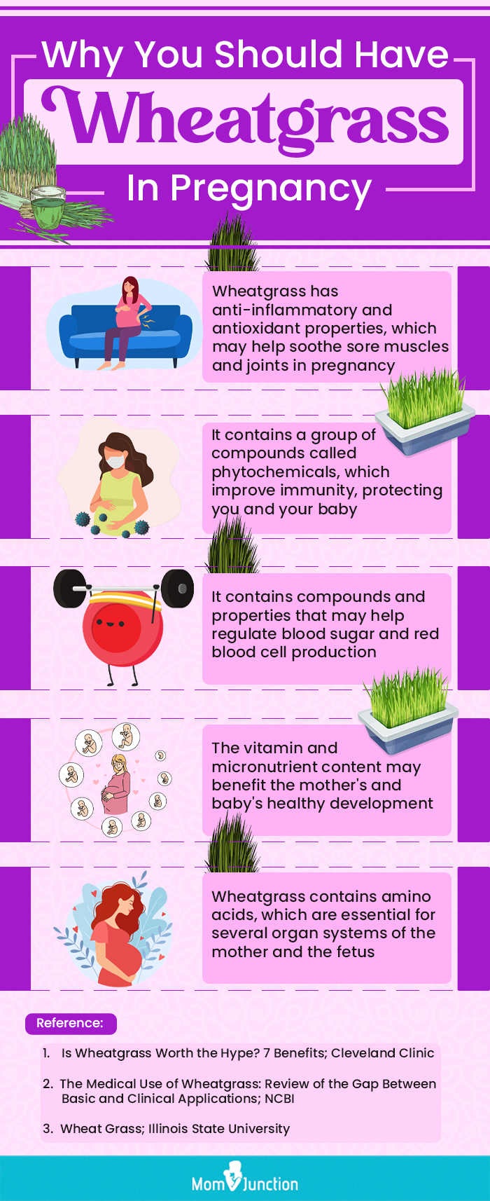 why you should have wheatgrass in pregnancy (infographic)