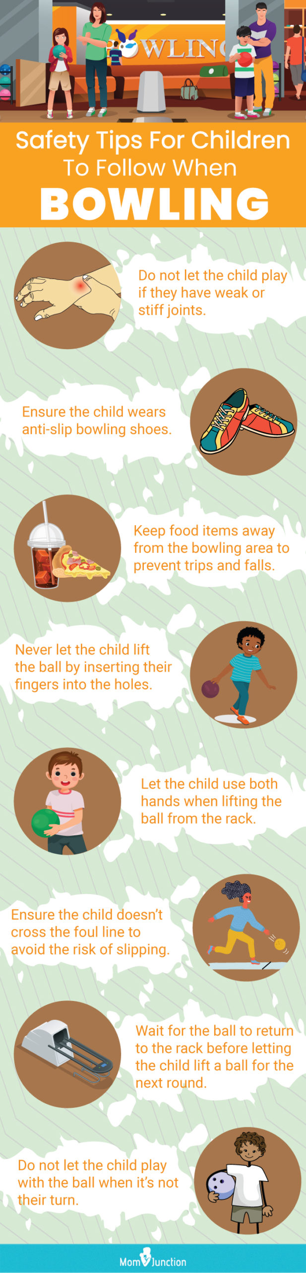 Safety Tips For Children To Follow When Bowling (infographic)
