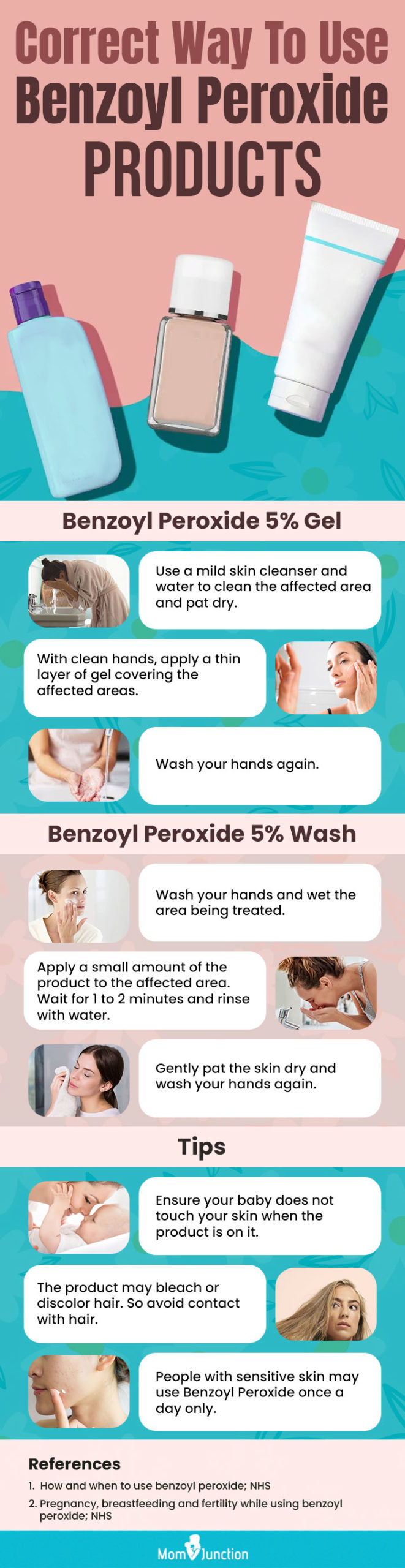 how to use benzoyl peroxide (infographic)