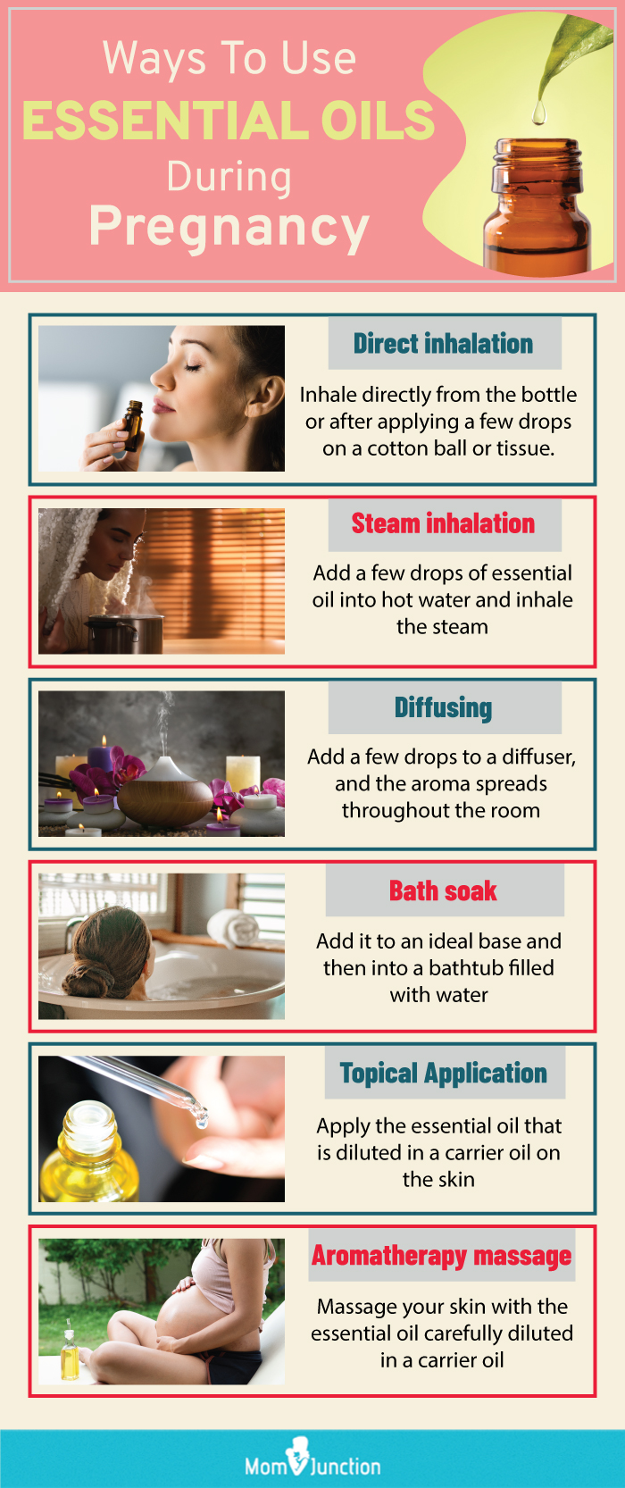 using essential oils in pregnancy (infographic)
