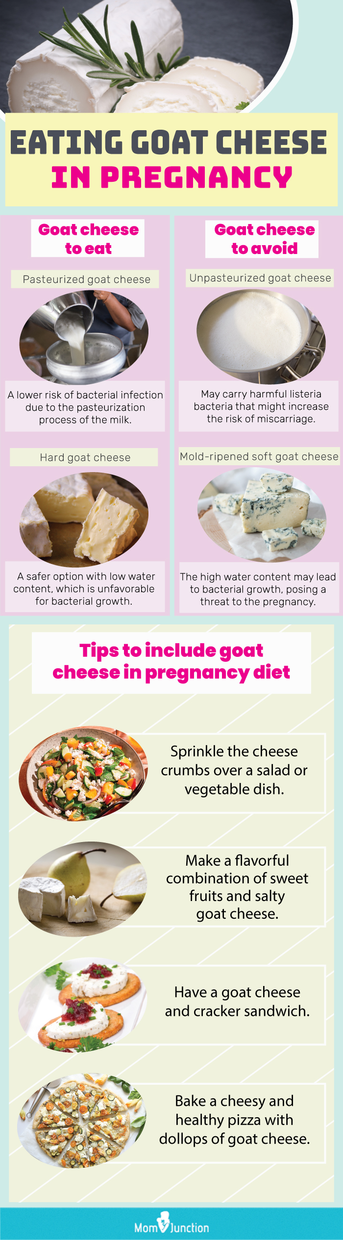 goat cheese to eat and avoid when pregnant (infographic)