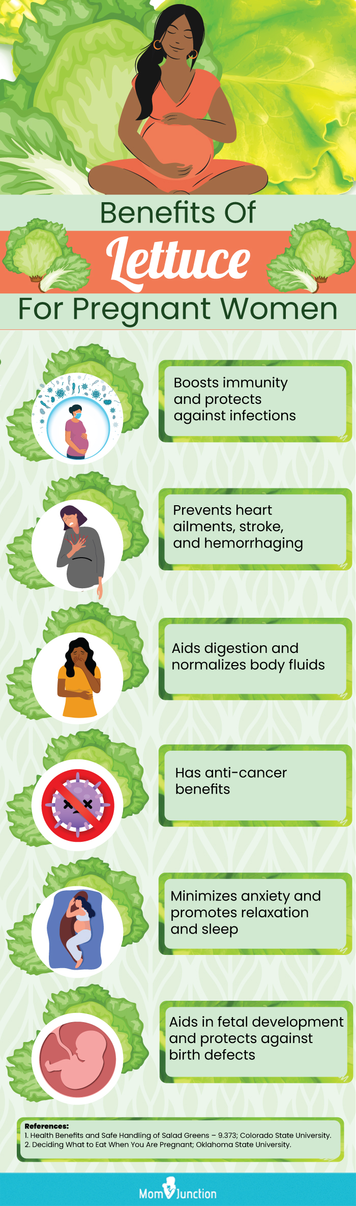 benefits of consuming lettuce during pregnancy (infographic)